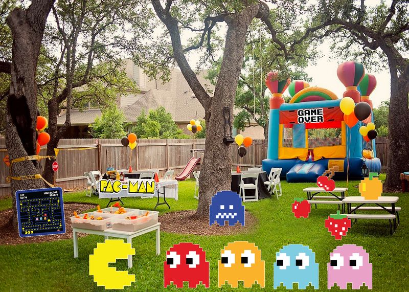 Classic Pac Man Game Yard Sign Cut Outs