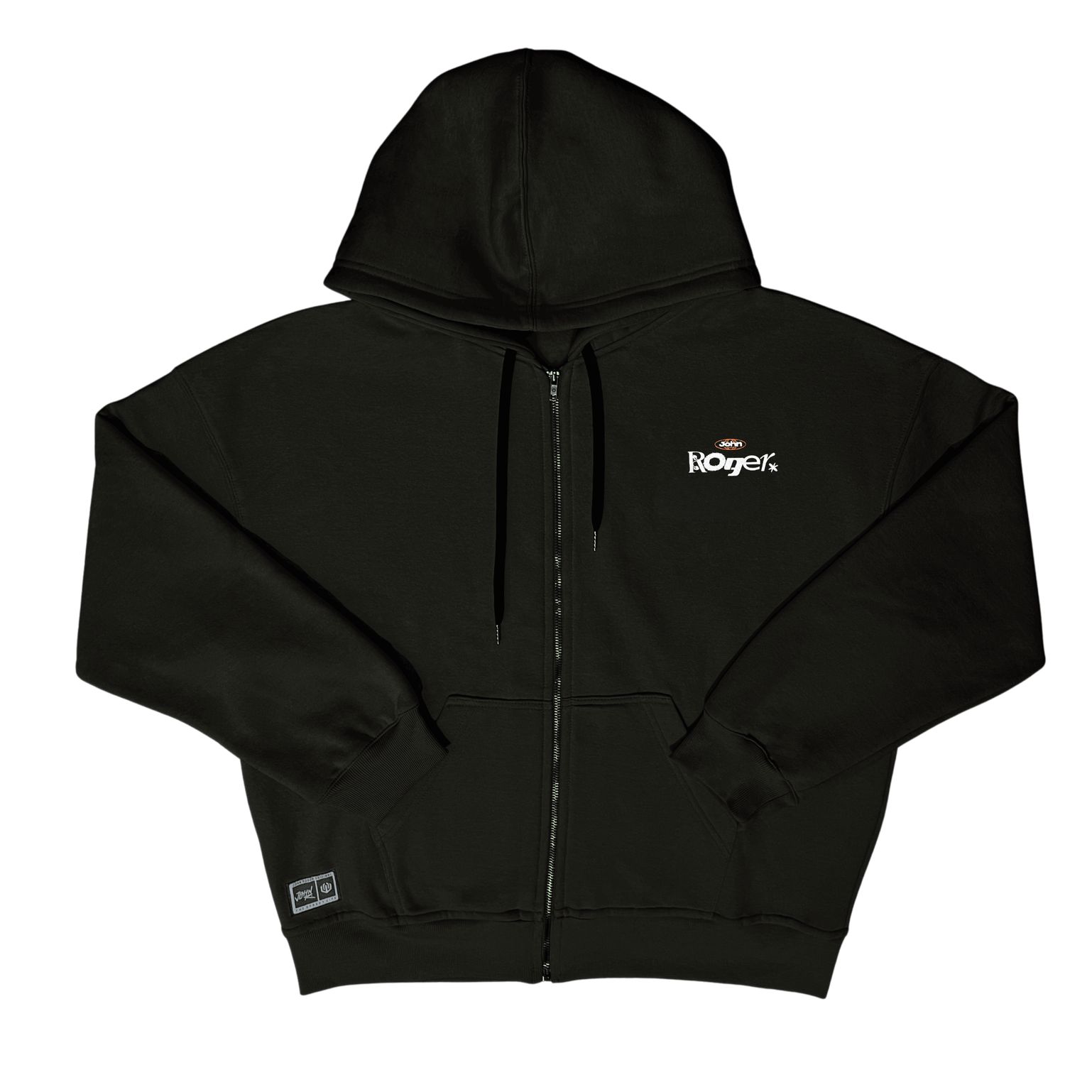 MOLETOM BOXY ZÍPER JOHN ROGER RUN - PRETO