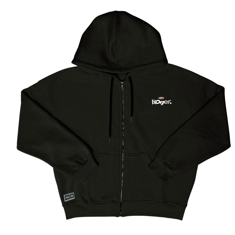 MOLETOM BOXY ZÍPER JOHN ROGER RUN - PRETO
