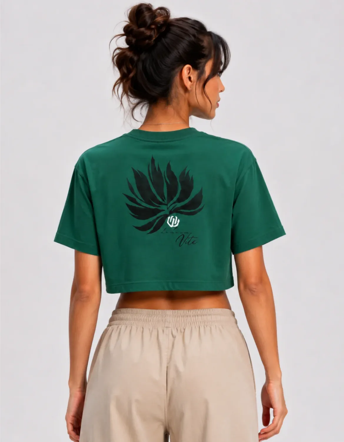 CROPPED OVERSIZED BASIC LIGHT JOHN ROGER LEAF - FLORESTA