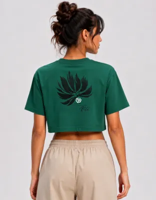 CROPPED OVERSIZED BASIC LIGHT JOHN ROGER LEAF - FLORESTA
