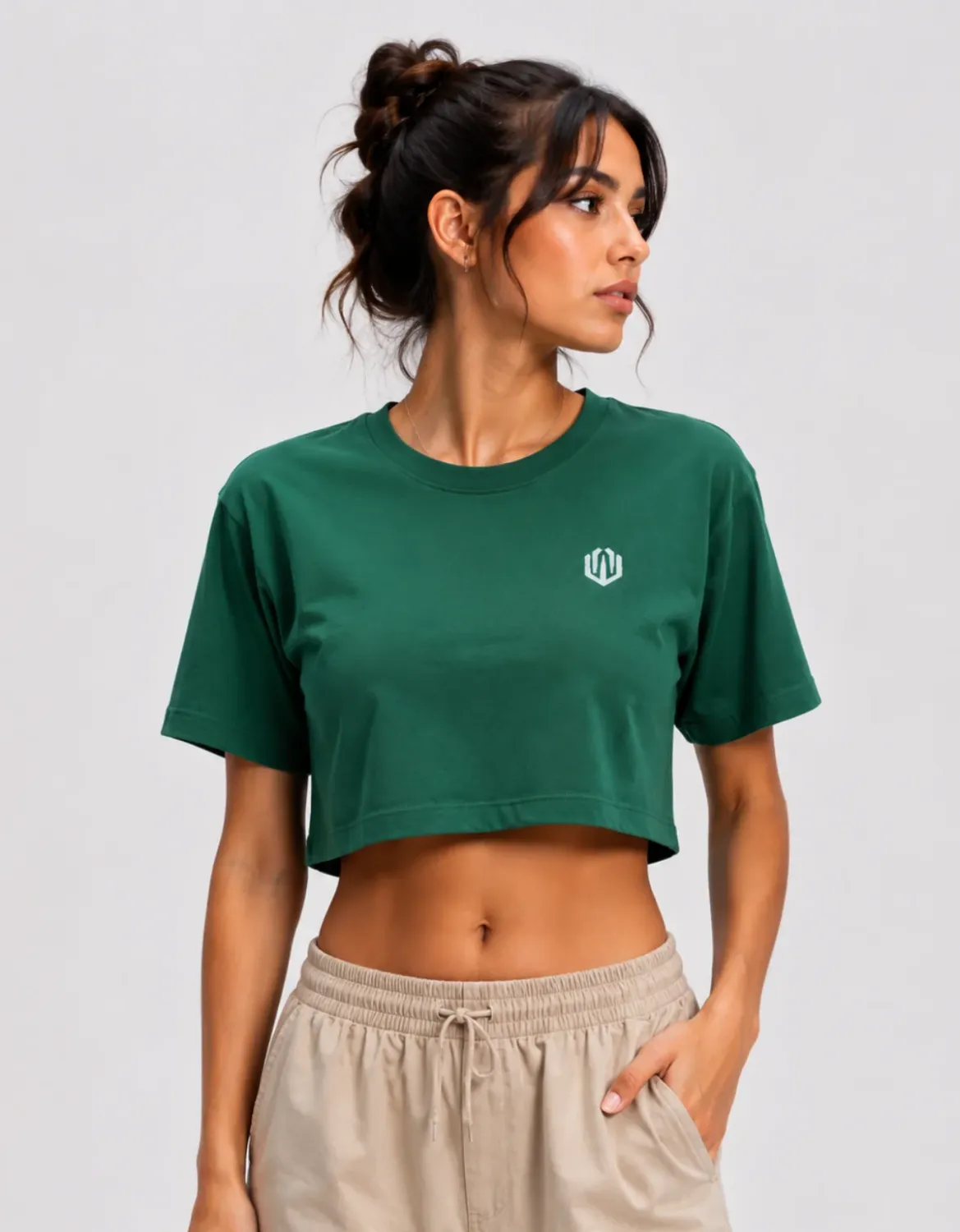 CROPPED OVERSIZED BASIC LIGHT JOHN ROGER LEAF - FLORESTA