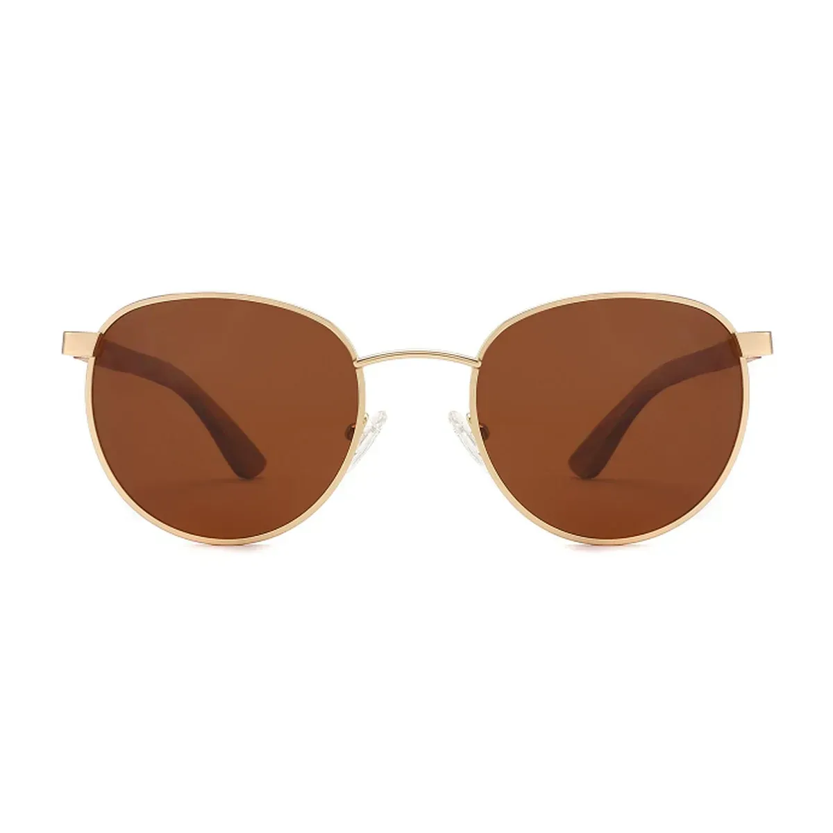 BAM Mystery Bay Round Polarised Bamboo Sunglasses BAM Mystery Bay round polarised sunglasses with gold frame and brown lenses