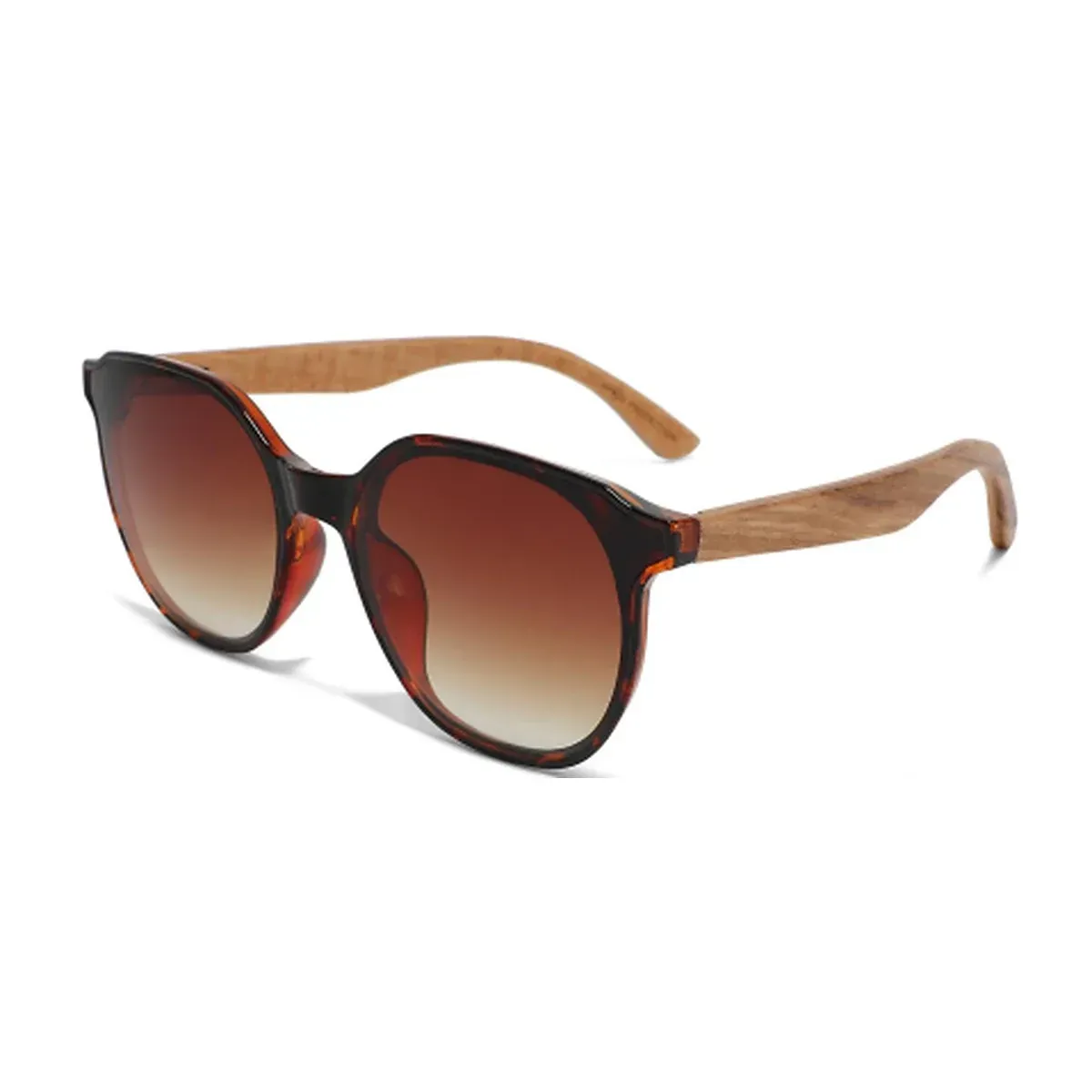BAM Merimbula Fade Polarised Bamboo Sunglasses BAM Merimbula Fade polarised sunglasses with rounded frame and brown gradient lenses
