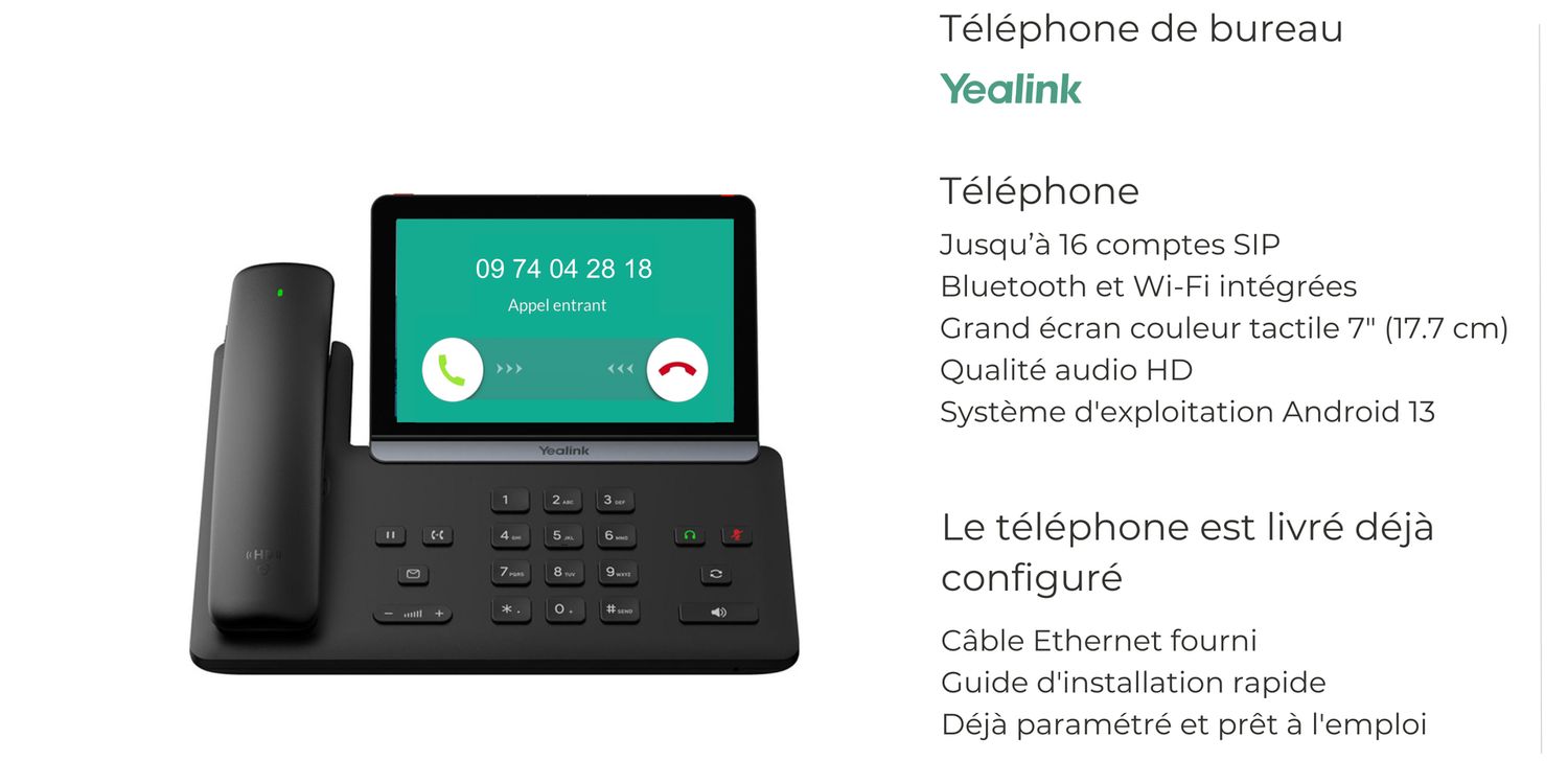 Yealink T88W PRO, Version: Téléphone seul