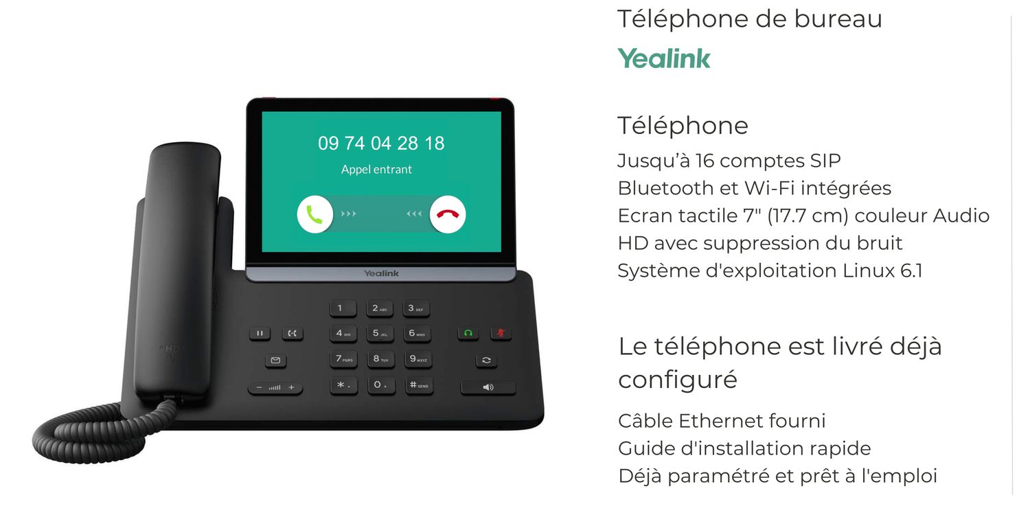 Yealink T87W Yealink T87W, Version: Téléphone seul