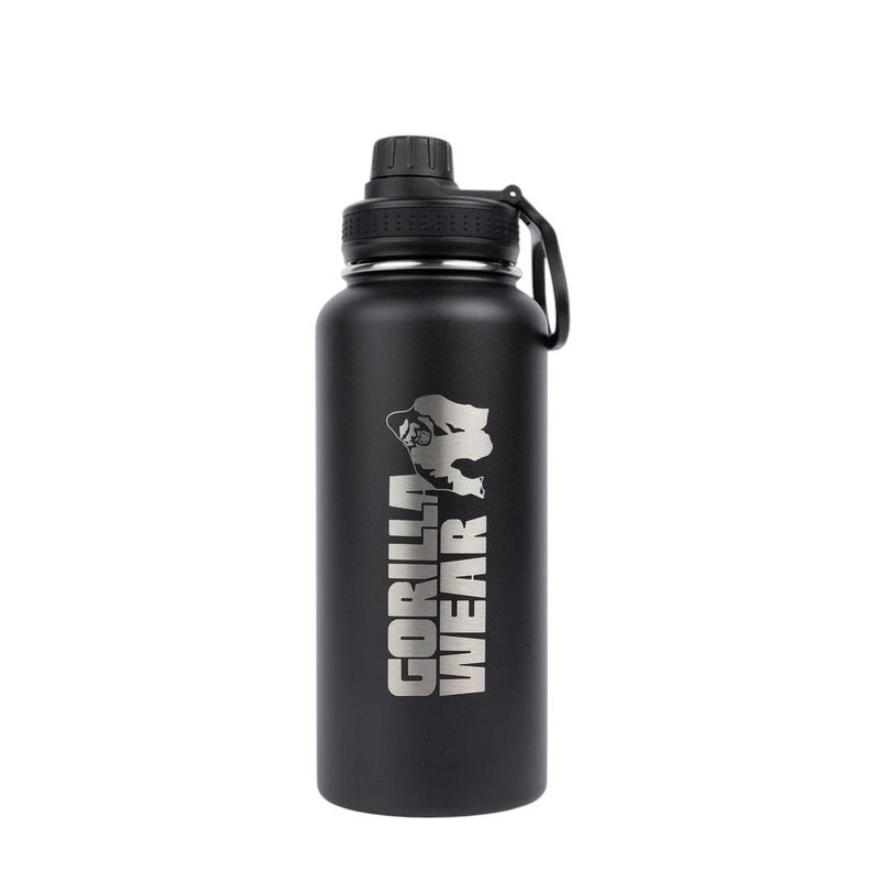 Бутылка для воды "Insulated Stainless Steel Water Bottle", (1л), Black, GorillaWear
