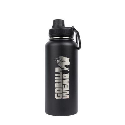 Бутылка для воды "Insulated Stainless Steel Water Bottle", (1л), Black, GorillaWear