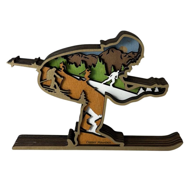 Downhill Skier Shelf Sitter