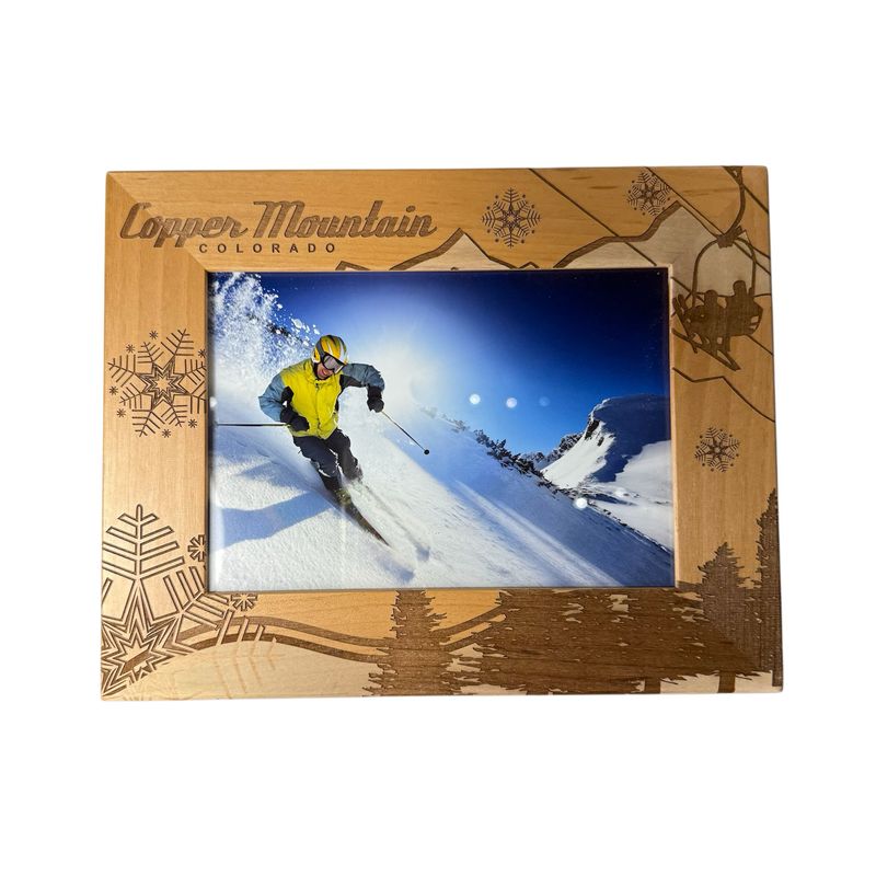 Skis &amp; Snowflakes Frame 5x7 H