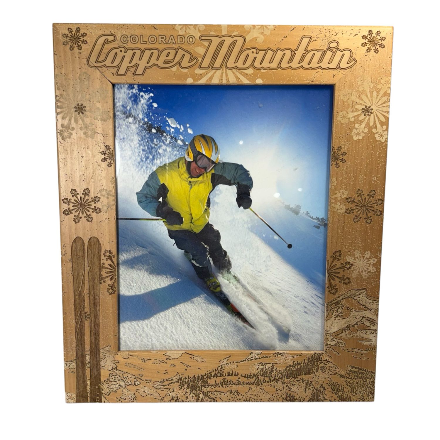 Skis &amp; Snowflakes Frame 8x10 V