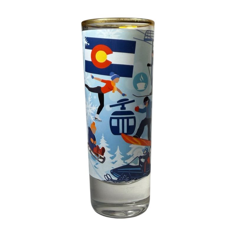 Winter Pop Art Glass Shooter