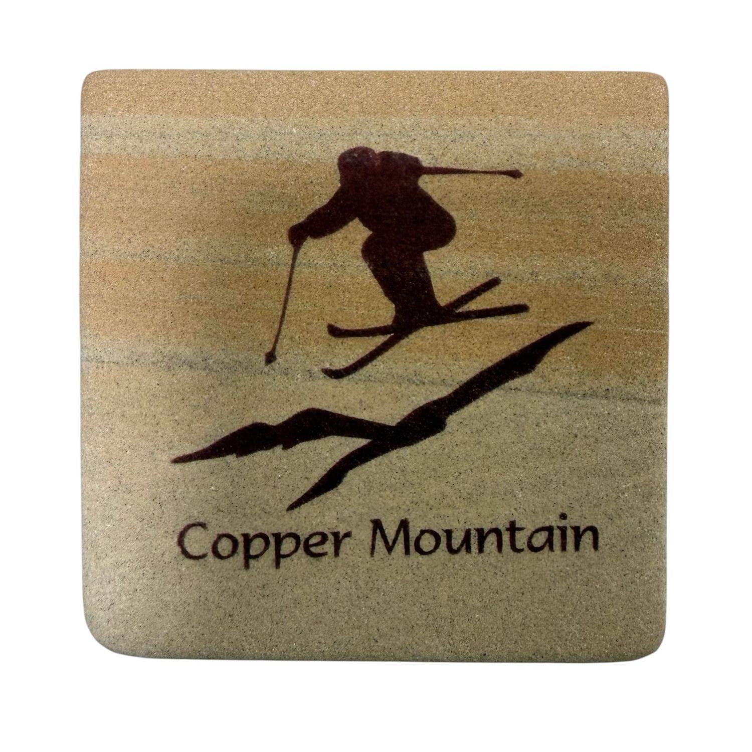 Skier Stone Coaster