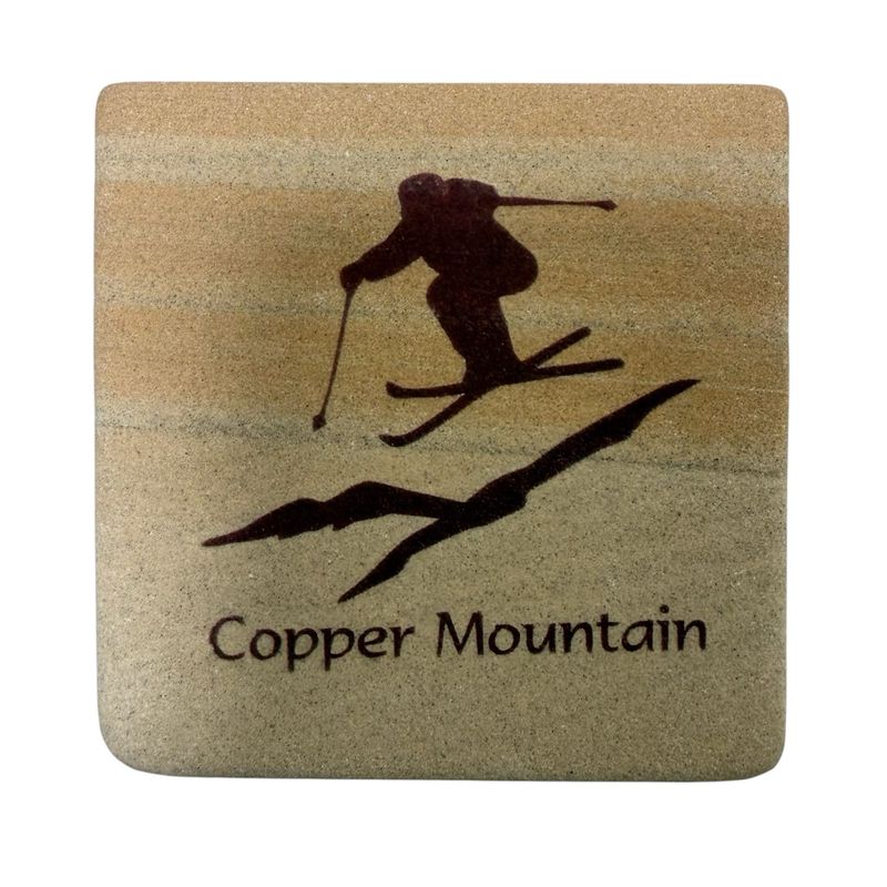 Skier Stone Coaster