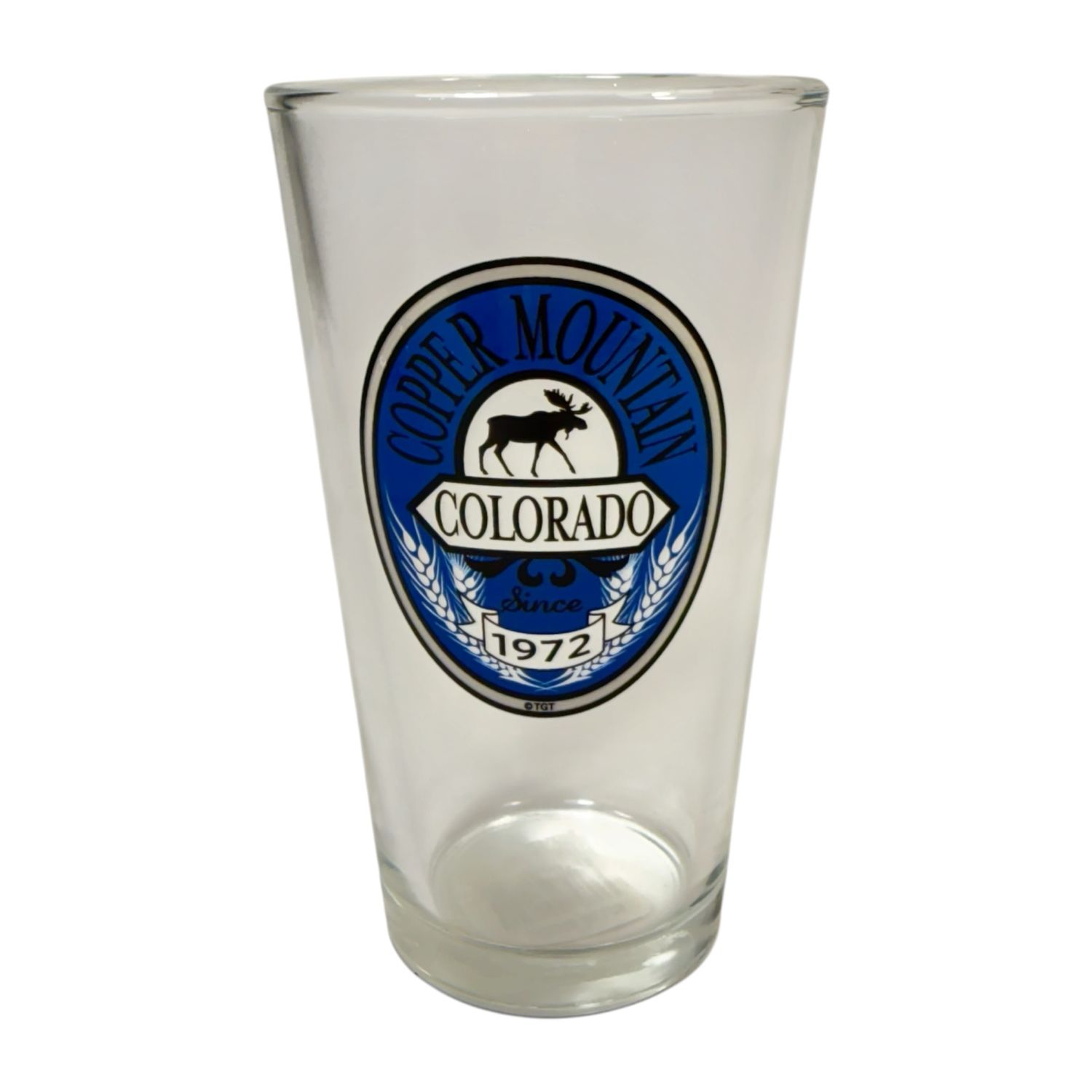 Moose Blue Oval Pint