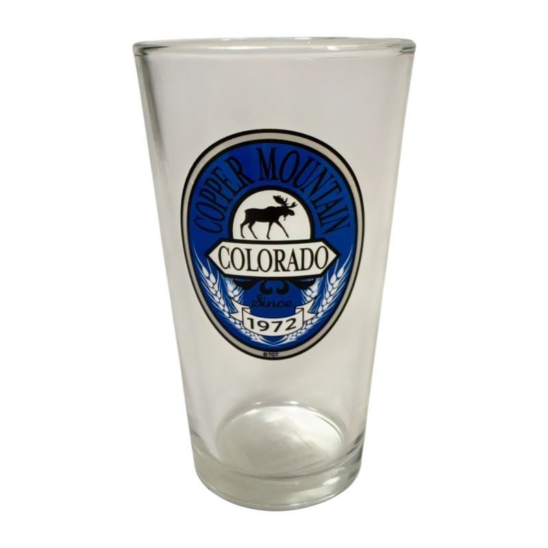 Moose Blue Oval Pint