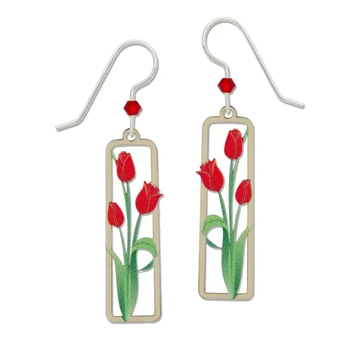Red Tulips in Rectangle 2307