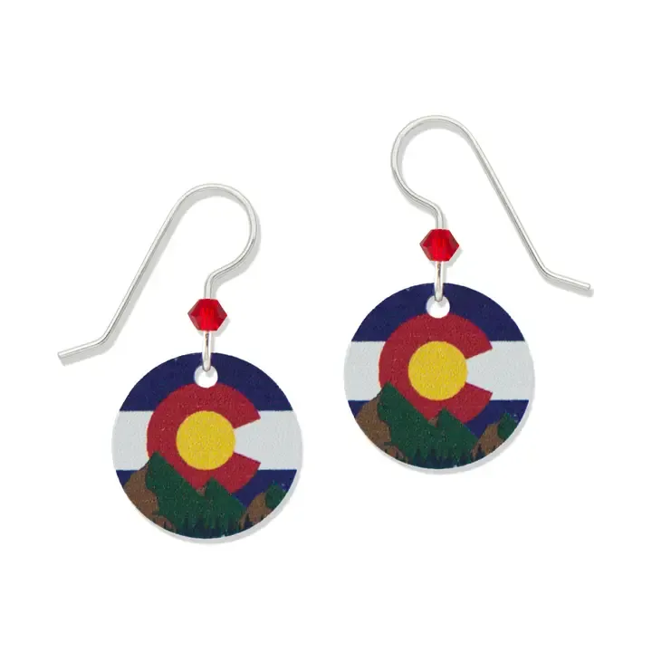 Colorado State Flag Round Earring 2386