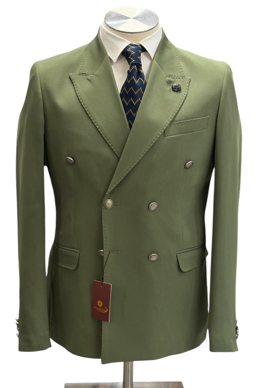 Italian Double‑Breasted Tailored Jacket – Made in Bologna, Italy