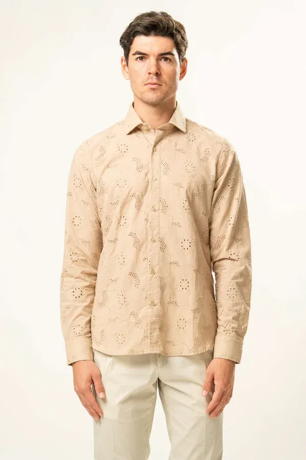 Franck La Scelta Premium Embroidered Shirt – Made in Italy