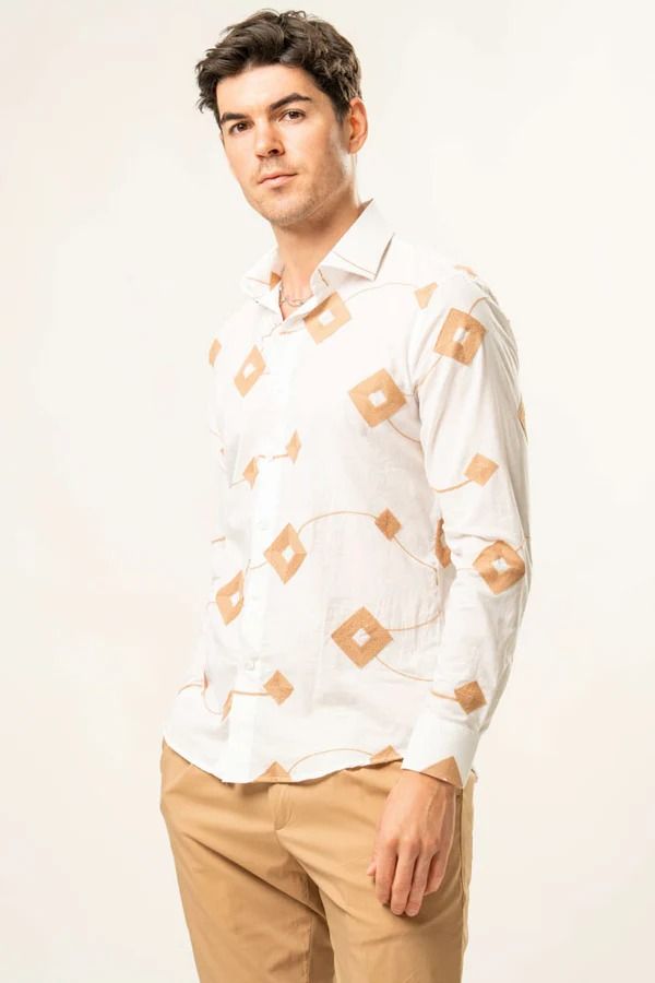 Franck La Scelta – Celeste Long Sleeve Shirt (Made in Italy)