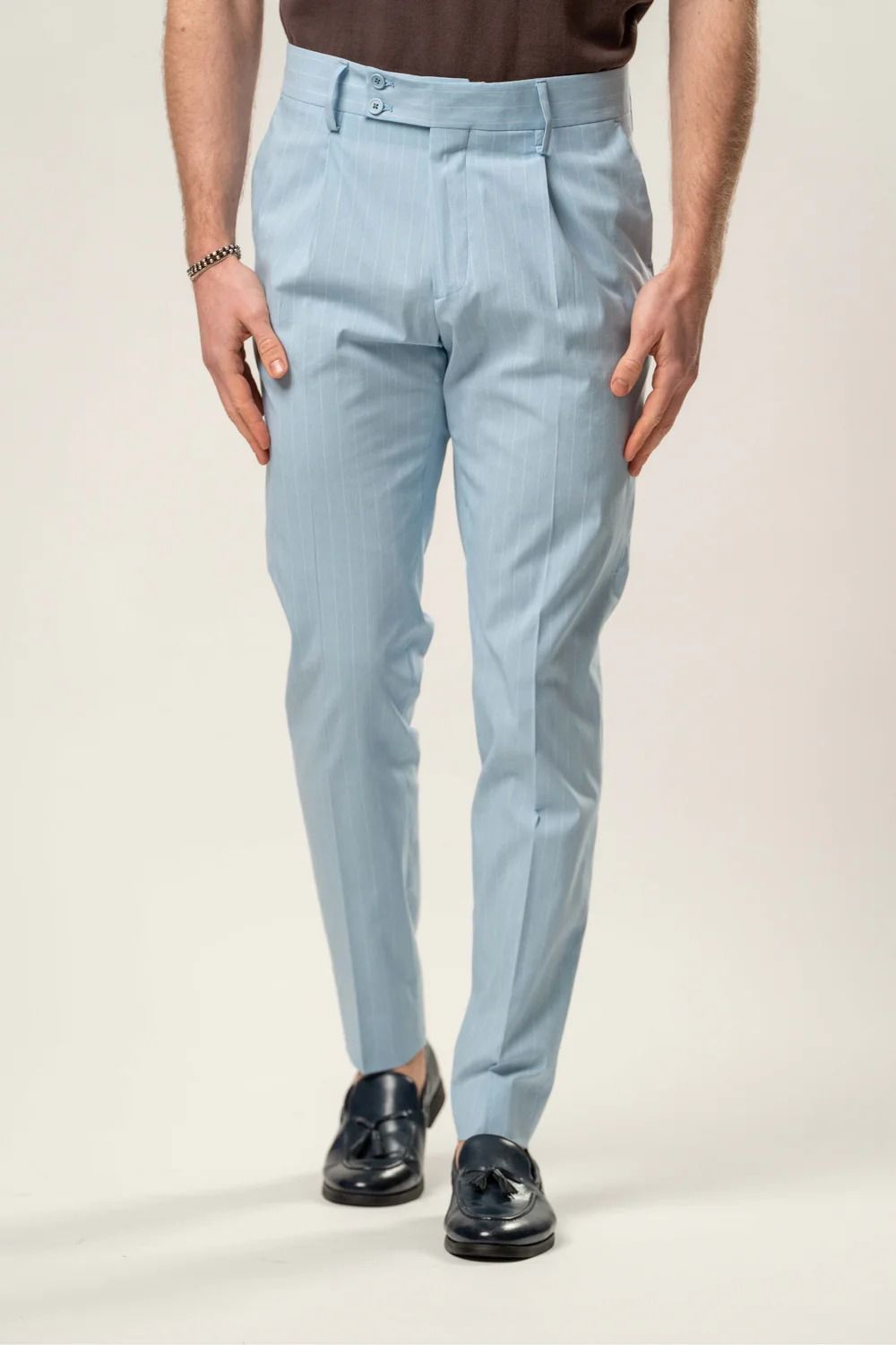 Franck La Scelta Tailored Pinstripe Pant – Made in Italy