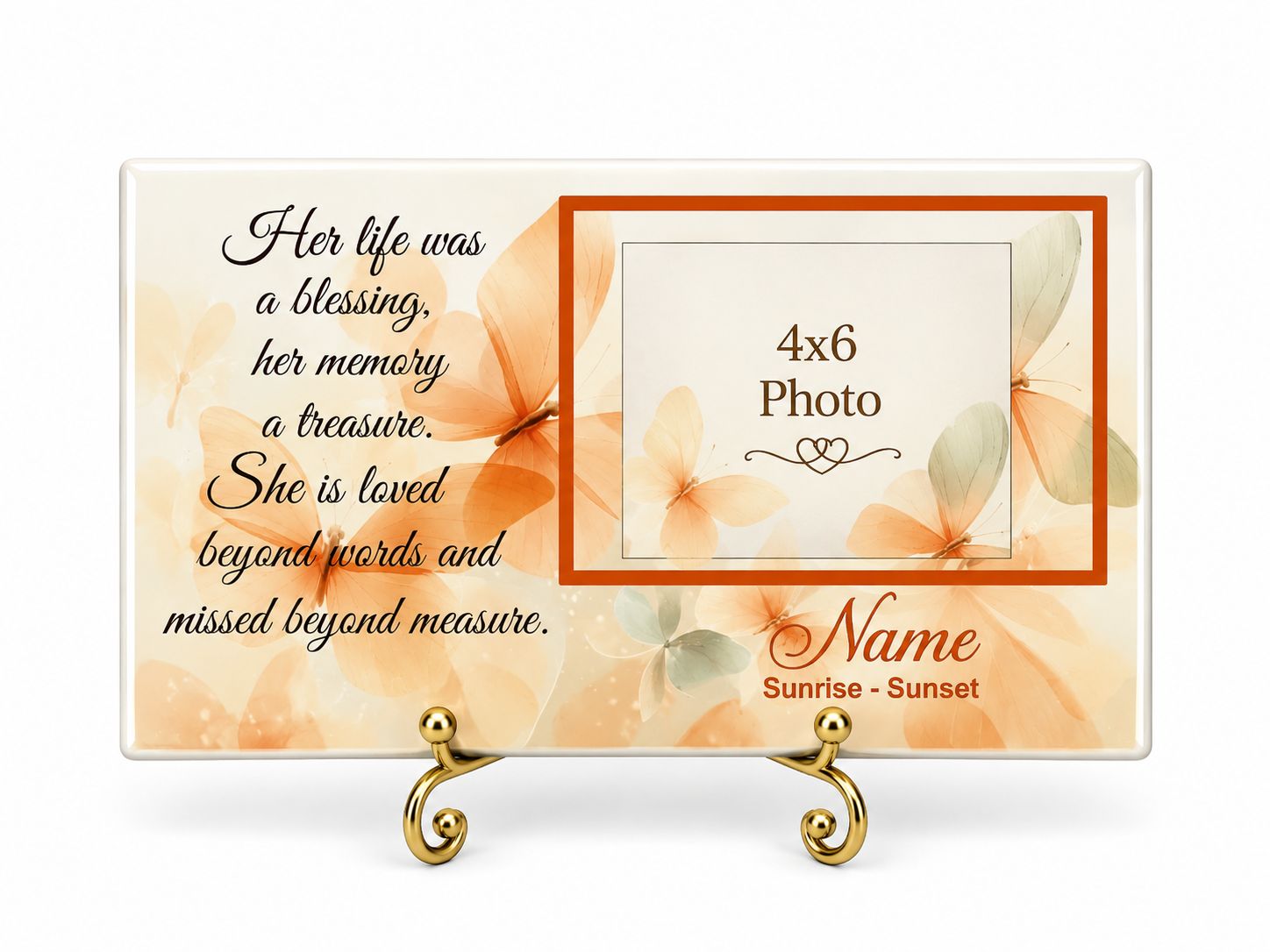 Personalized-Memorial Photo Plaque - Female