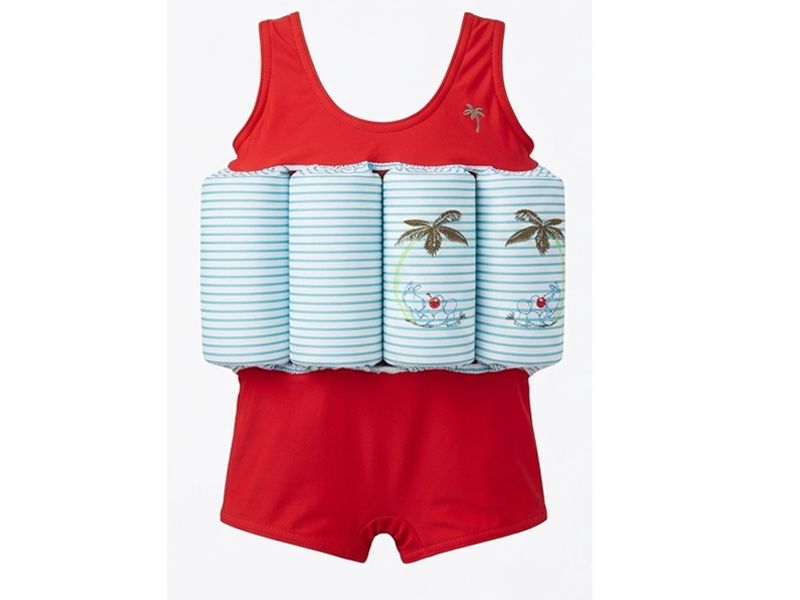 archimede Drijfpakje stripes Bleu/red stripes