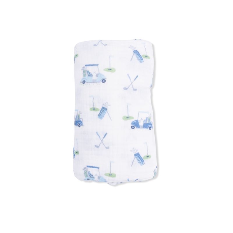 Baby Golf Carts Blue - Swaddle Blanket