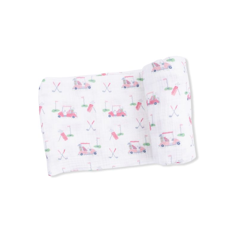 Baby Golf Carts Pink - Swaddle Blanket