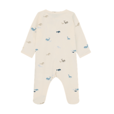 Beige Whale Footie