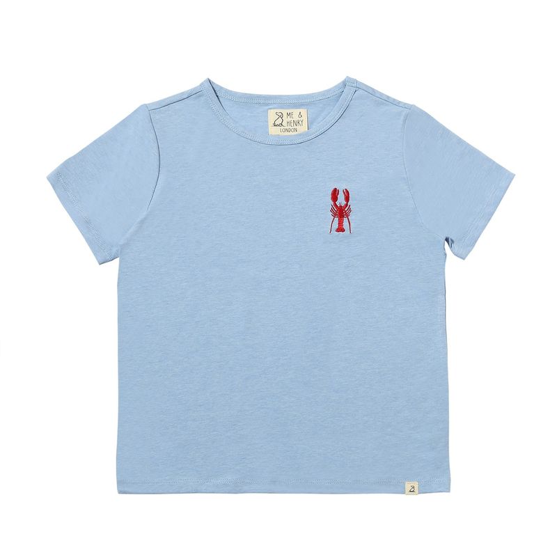 Blue Lobster Marine Embroidered Tee
