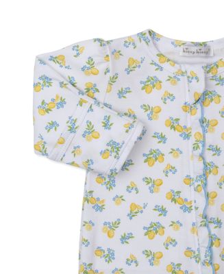 Lemon Blossoms Zip Print Footie