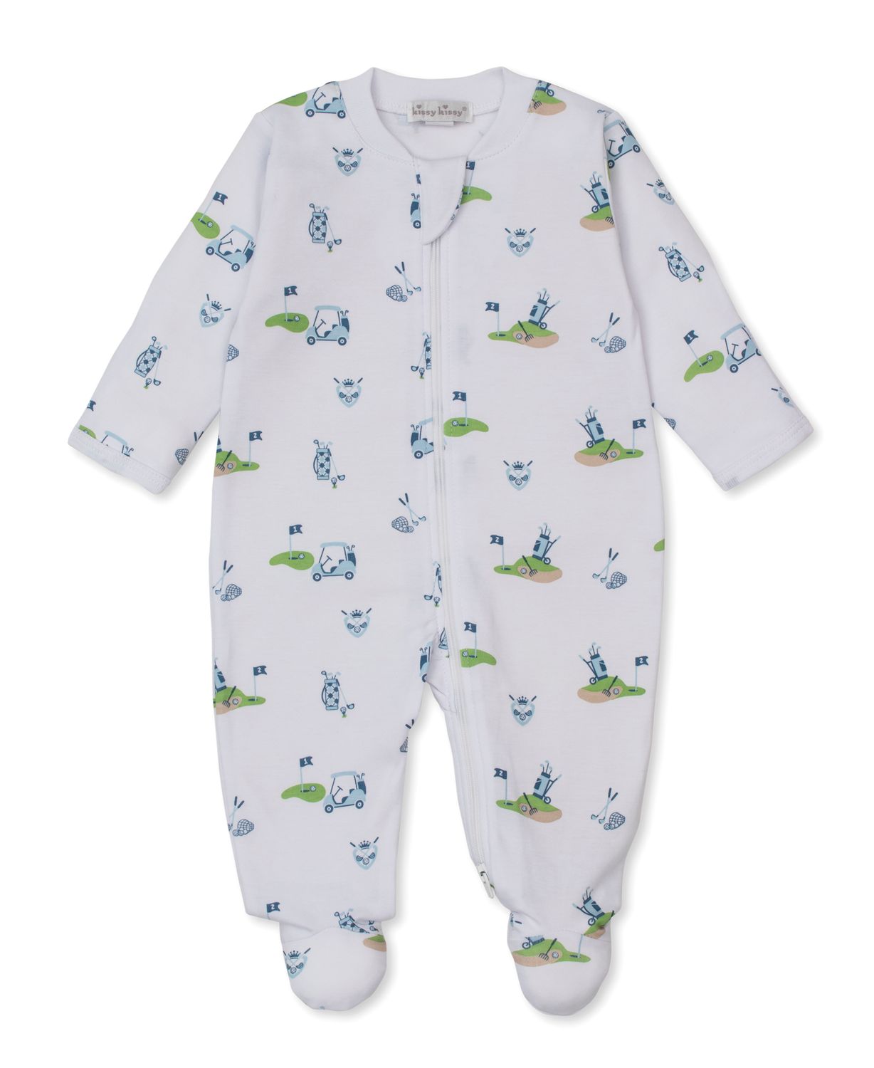 Golf Championship Blue Zip Print Footie