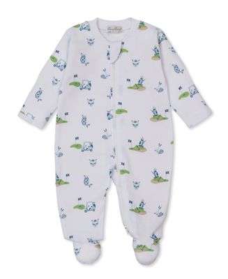 Golf Championship Blue Zip Print Footie