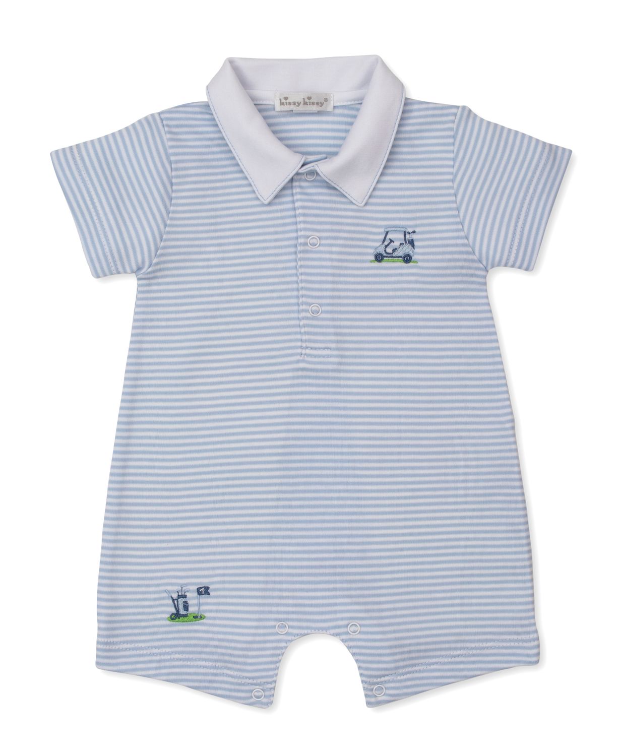 Golf Championship Blue Stripe Collar Playsuit