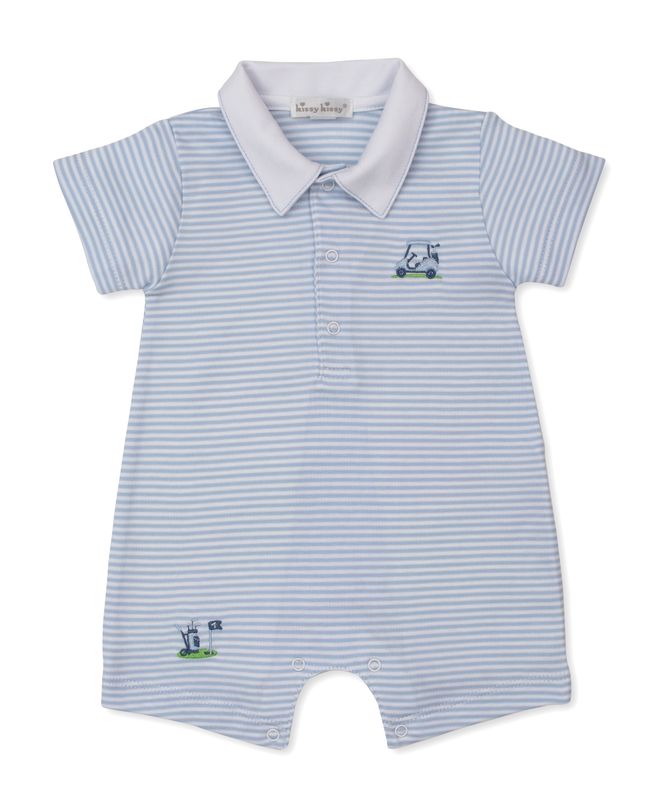 Golf Championship Blue Stripe Collar Playsuit