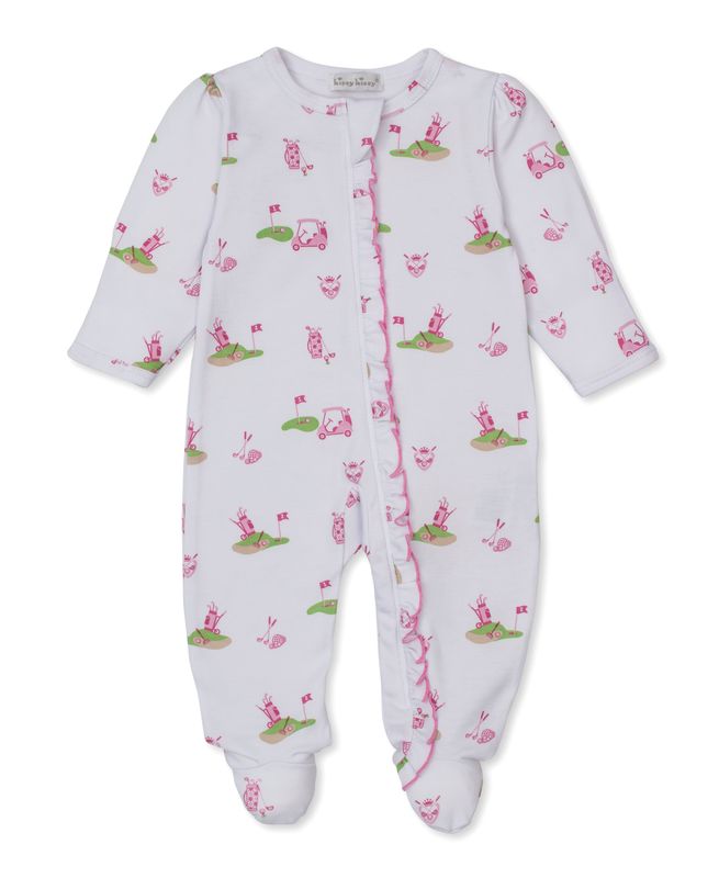 Golf Championship Pink Zip Print Footie