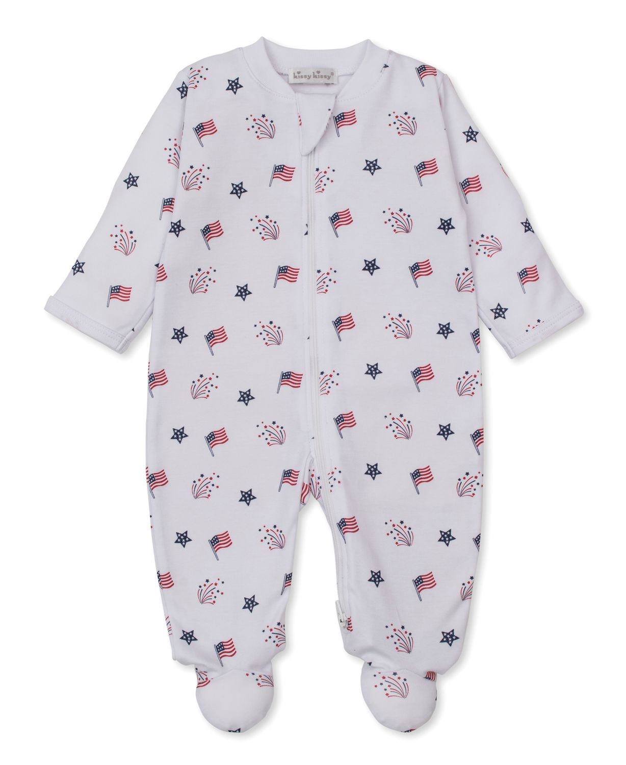 Star-Spangled Freedom Zip Print Footie