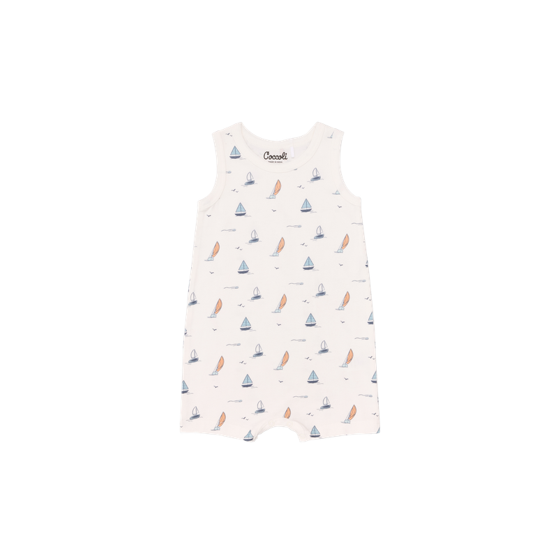Boats on Cream Romper
