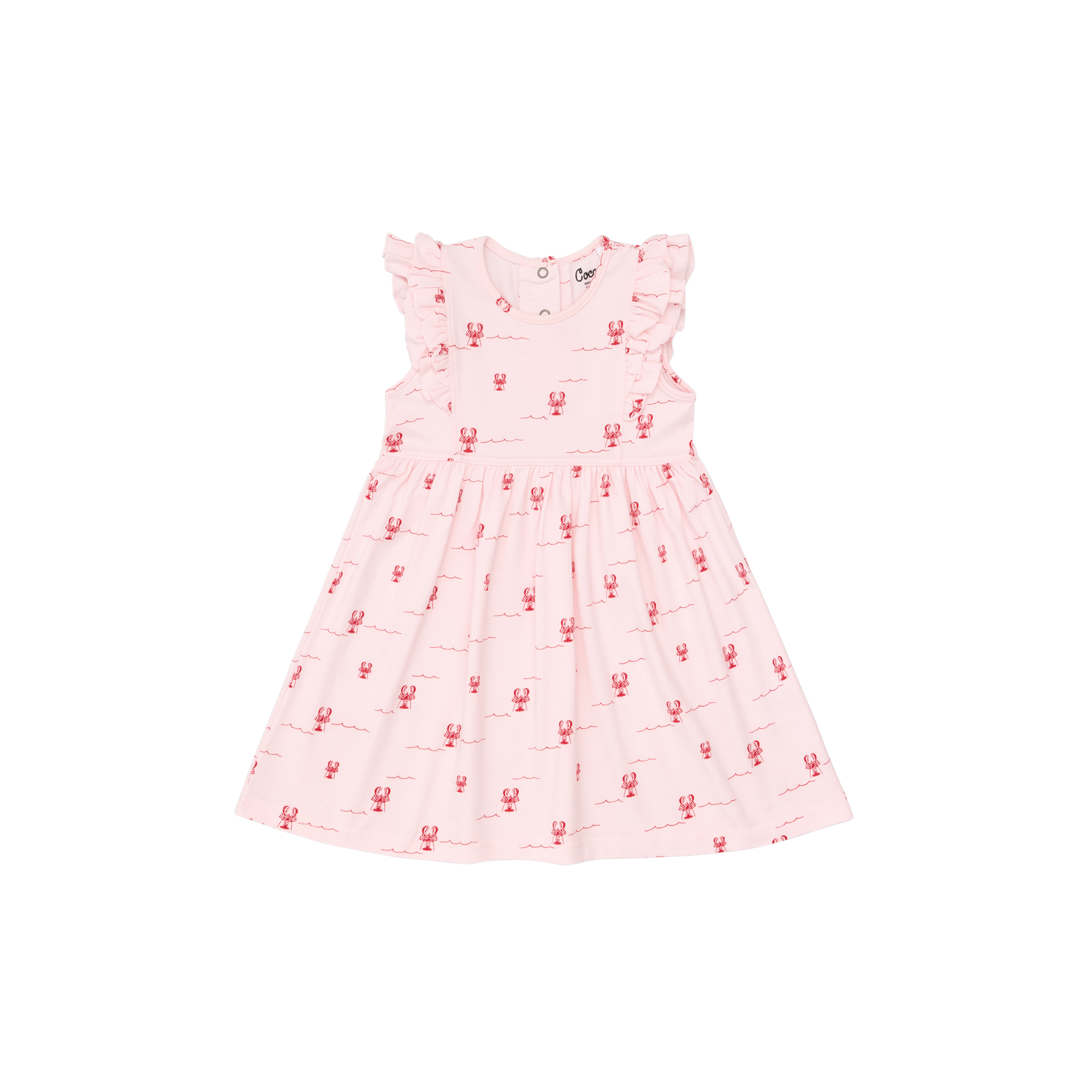 Lobsters on Pink Cotton/Modal Dress