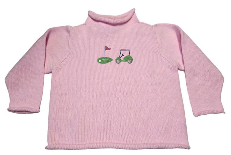Pink Golf Rollneck Sweater