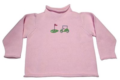 Pink Golf Rollneck Sweater