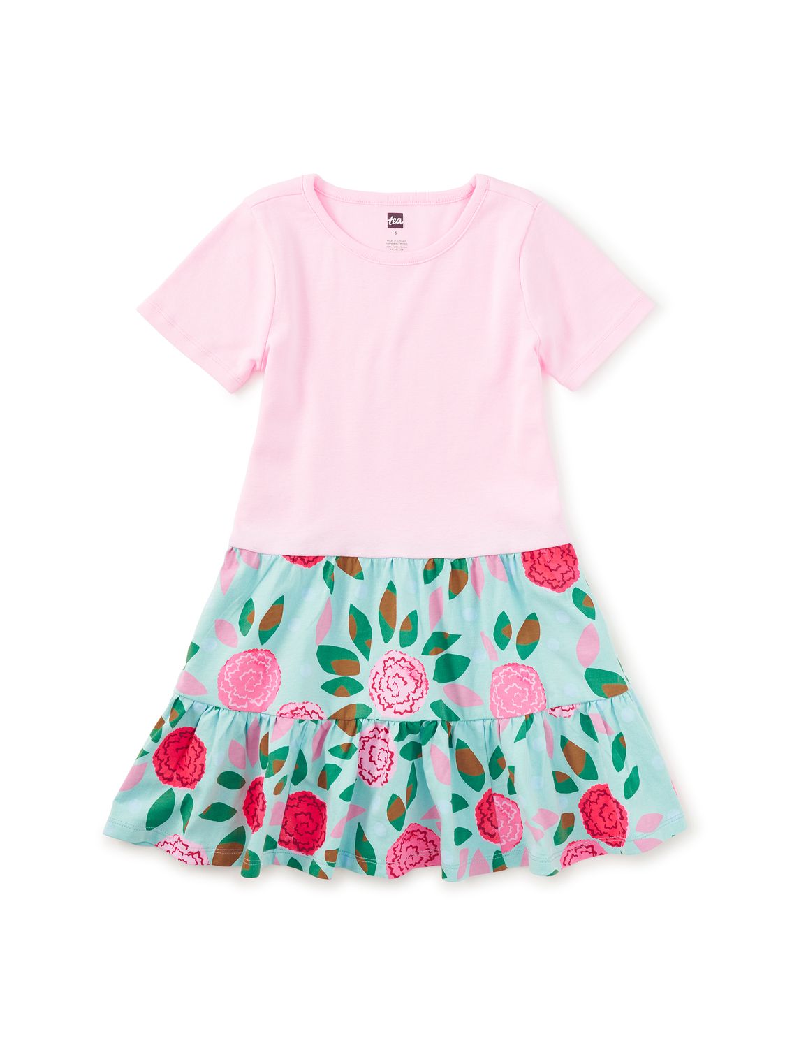 Spinning Carnations Tier Skirted Twirl Dress