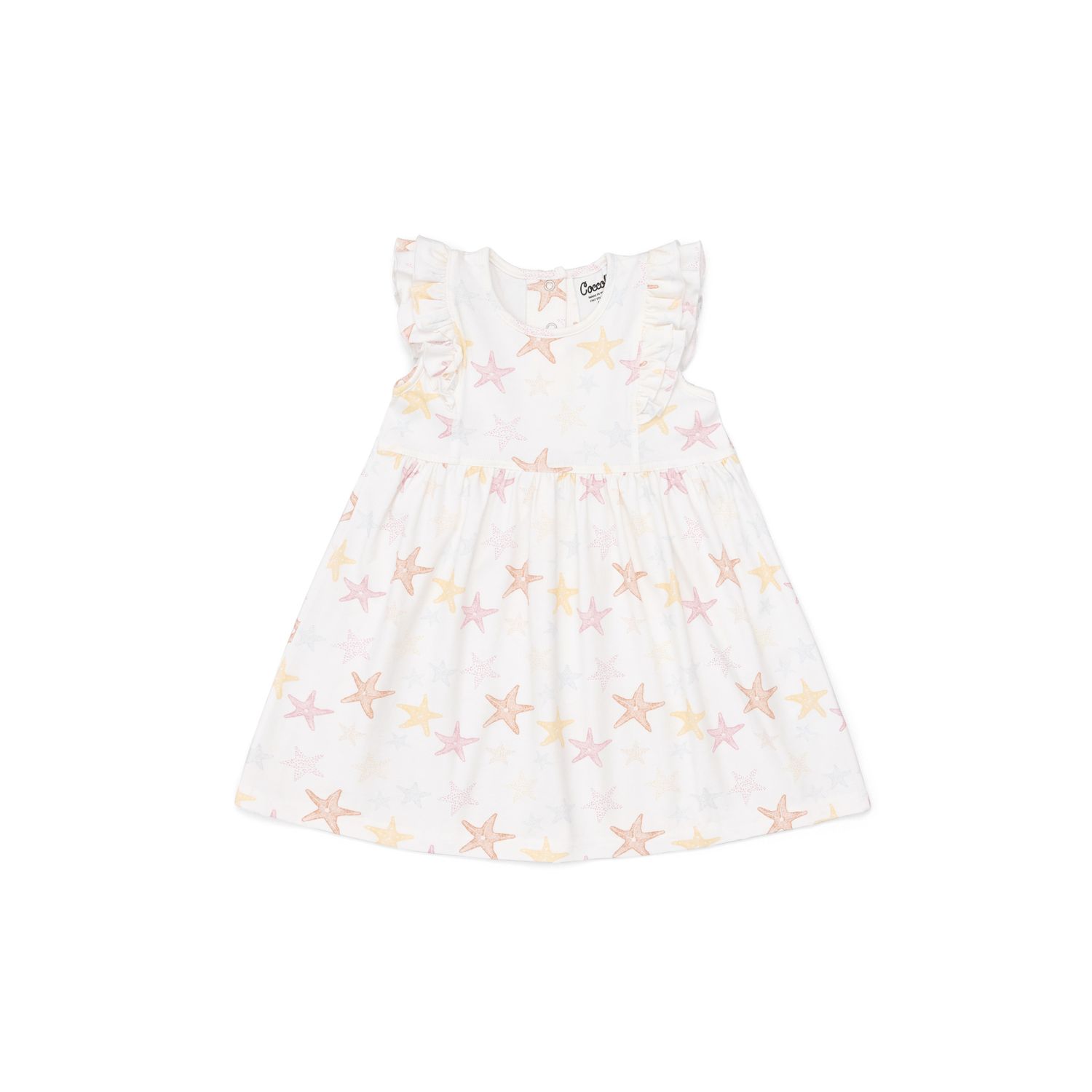 Starfish on Cream Dress