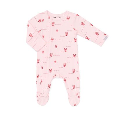 Lobsters on Pink Zip Footie