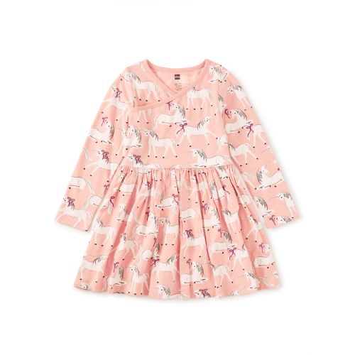 Royal Meadow Unicorns Wrap Dress