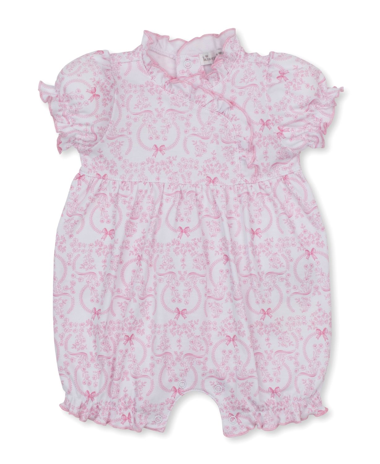 Delicate Blooming Bows Print Playsuit