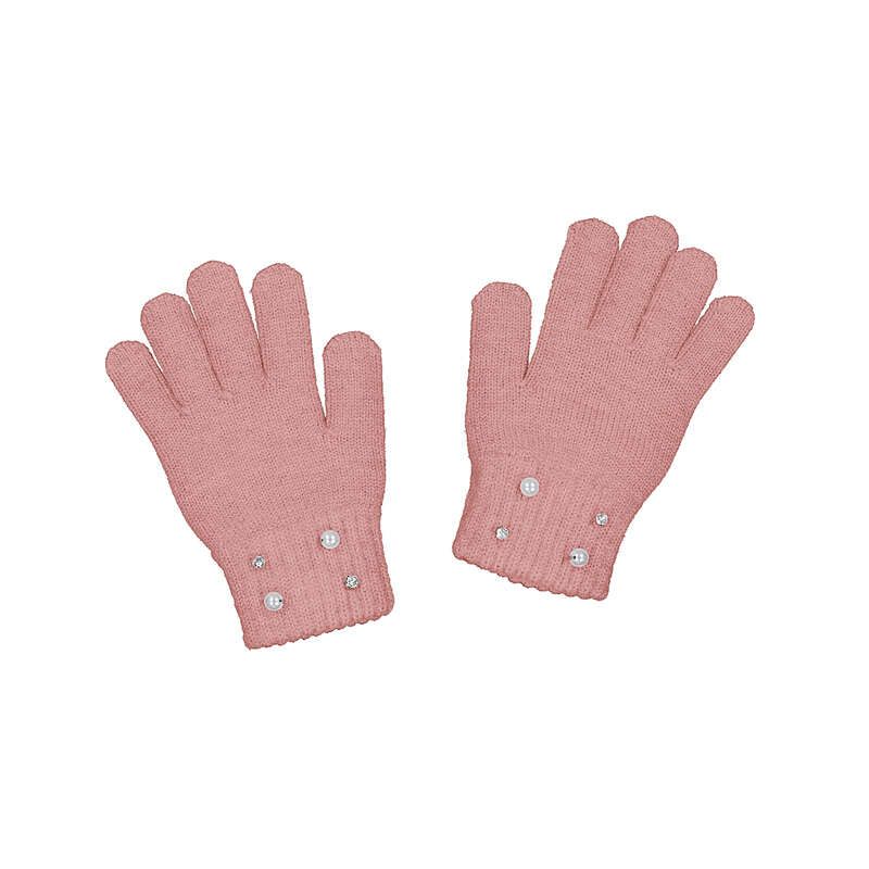 Pastel Mix Pearl Knit Gloves