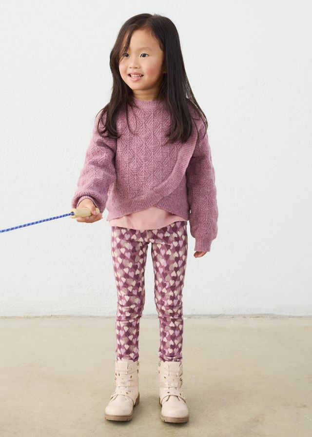 Violet Mix Textured Jumper